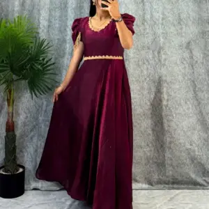 Premium Muhana Designer Space Silk Gown