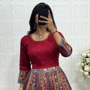 Vichitra Silk Gown