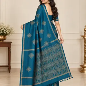 Soft Silk Saree with Blouse – Design 3