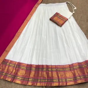 Mul Cotton Zari Woven Lehenga Set
