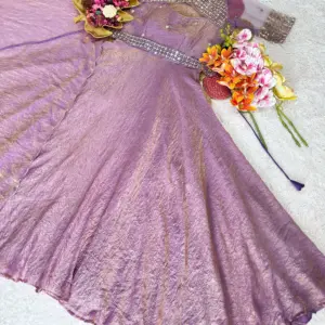 Doremon Crush Gown with Dupatta