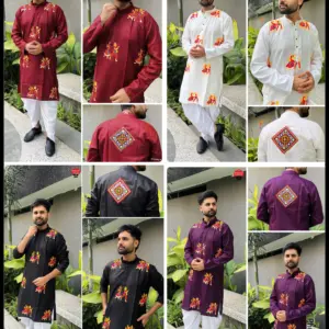 Flex Cotton Embroidered Kurta Set