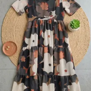 Alfino Chiffon Floral Maxi Dress