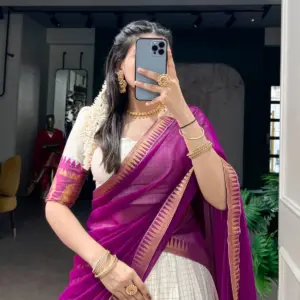 Kalyani Cotton Lehenga Choli with Georgette Dupatta
