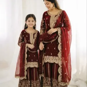Premium mom & daughter Combo Ready to Wear sharara set