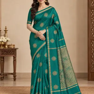 Soft Silk Saree with Blouse – Design 3
