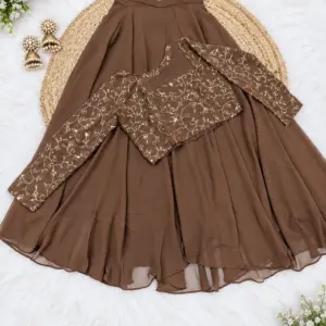 Georgette Embroidered Lehenga Set