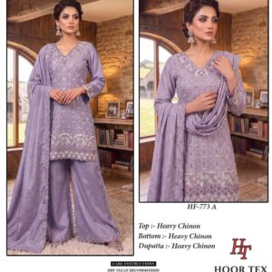 Hoor Tex HF-773 773-A Chinon Sharara Suit