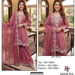Hoor Tex HF-780 780-B Chiffon Sharara Suit