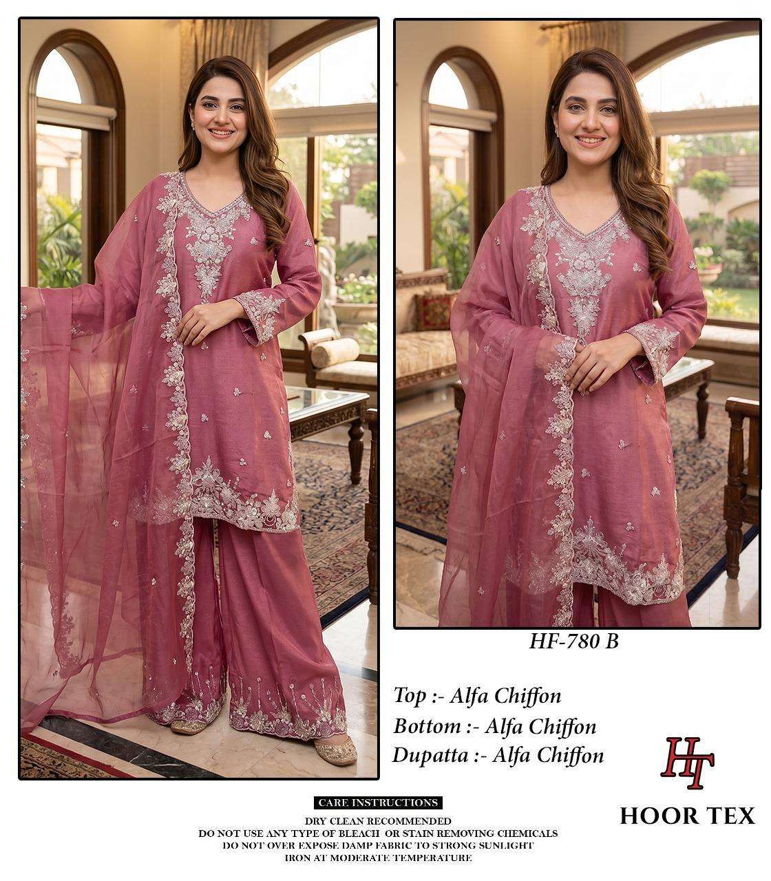 Hoor Tex HF-780 780-B Chiffon Sharara Suit