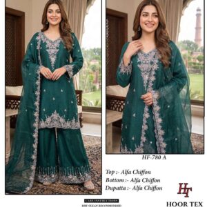 Hoor Tex HF-780 780-A Chiffon Sharara Suit