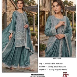 Hoor Tex HF-785 785-B Fancy Fabric Sharara Suit