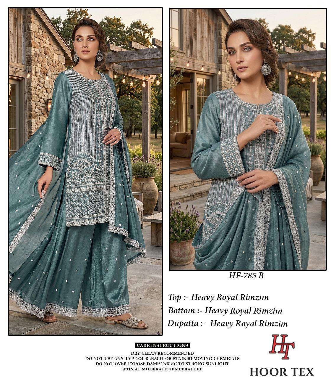 Hoor Tex HF-785 785-B Fancy Fabric Sharara Suit