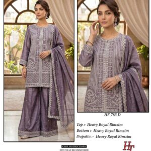 Hoor Tex HF-785 785-D Fancy Fabric Sharara Suit