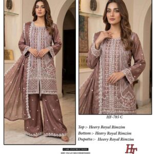 Hoor Tex HF-785 785-C Fancy Fabric Sharara Suit