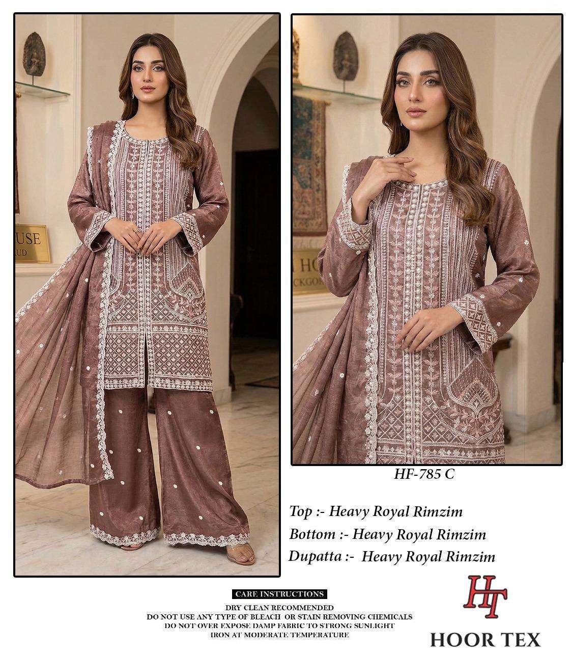 Hoor Tex HF-785 785-C Fancy Fabric Sharara Suit