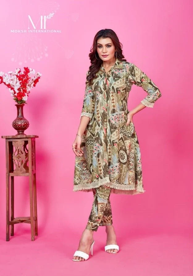 Moksh Wow D No 813 Premium Rayon Co-ord Set