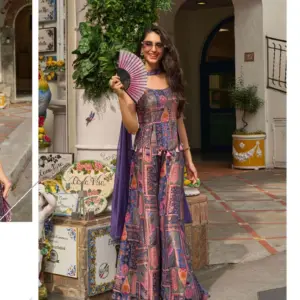 Sayuri Banarsi 20040 Viscose Jacquard Silk Co-ord Set