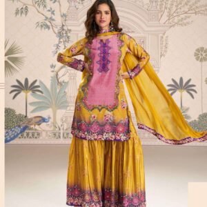 Sayuri Kirti 10182 Crepe Silk Mirror Work Sharara Set