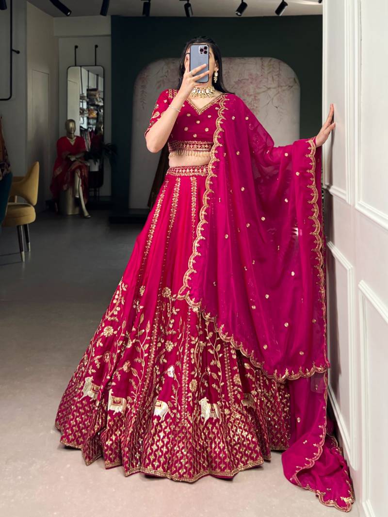 Taraa L 1459 Natural Silk Lehenga