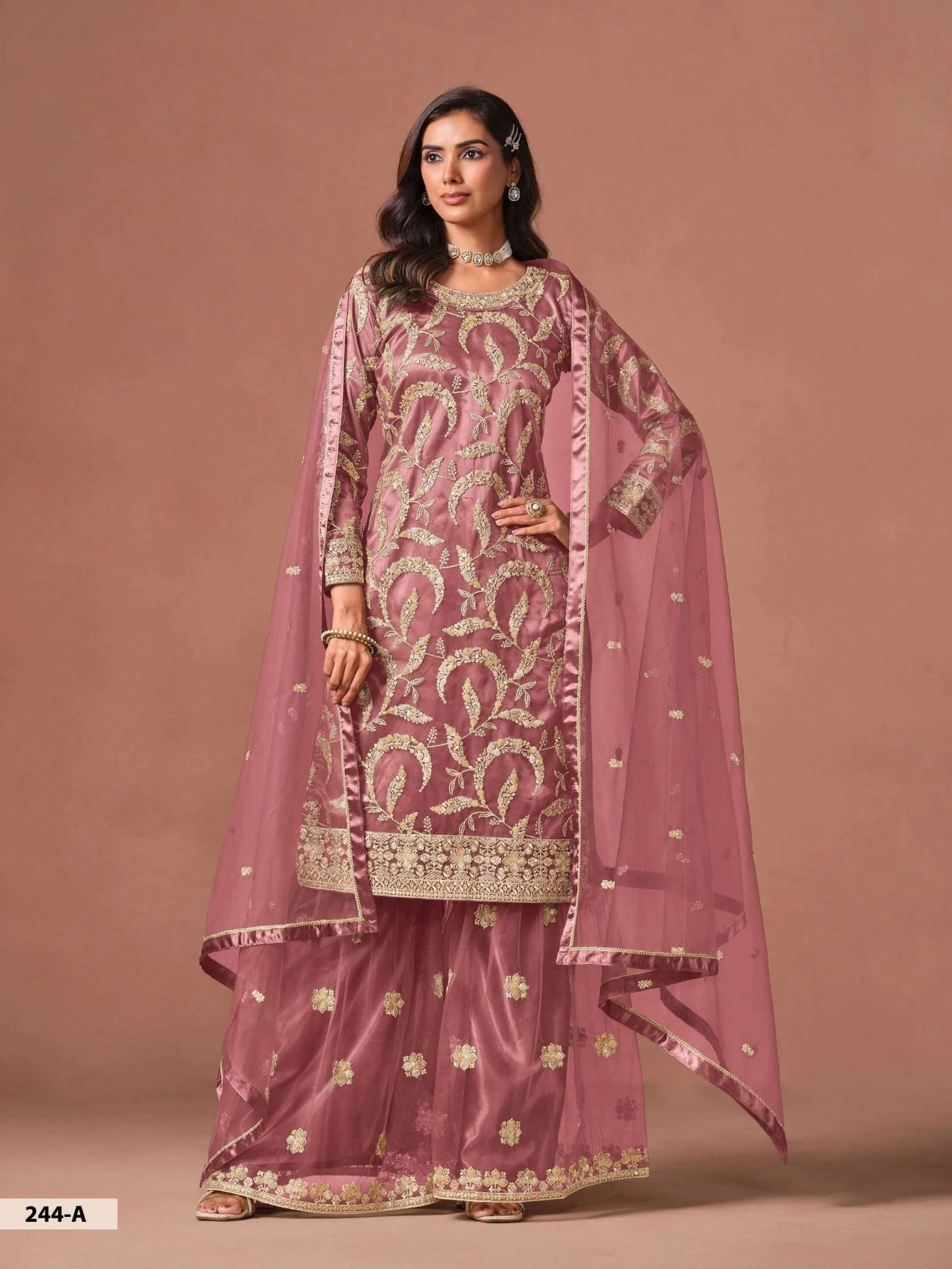 Twisha Aanaya Vol-244 244-A Net Sharara Suit