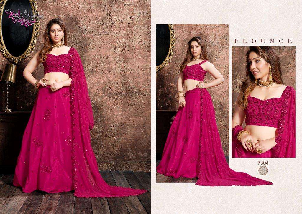 Zeel Clothing Neo Romantic Vol-1 7304 Lehenga