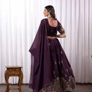 Georgette Embroidered Lehenga Choli Set