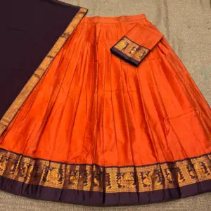 Kanchi Cotton Zari Woven Lehenga Set