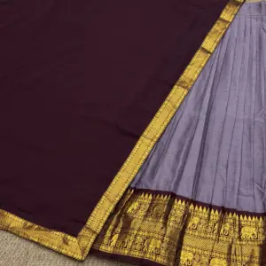 Kanchi Cotton Zari Woven Lehenga Set