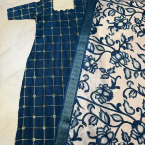 Kurti with Kalamkari Dupatta