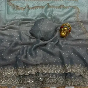 Moss Butti Sequinned Saree