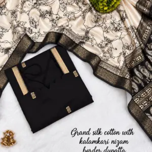 Cotton Top with Chennuri Silk Kalamkari Dupatta