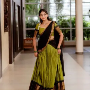 Kanchi Cotton Zari Woven Lehenga Set