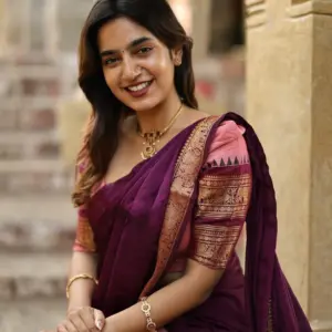 Kanchi Cotton Zari Woven Lehenga Set