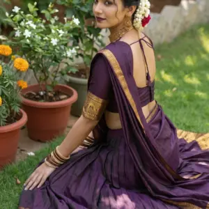 Kanchi Cotton Zari Woven Lehenga Set