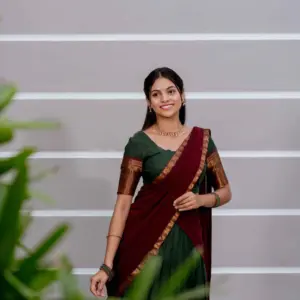 Kanchi Cotton Zari Woven Lehenga Set