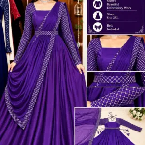 Rangoli Embroidery Anarkali Suit