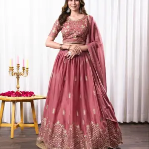 Georgette Embroidered Lehenga Choli Set