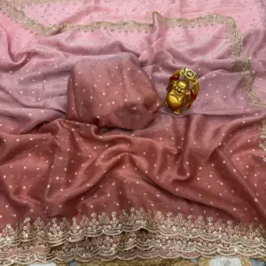 Moss Butti Sequinned Saree