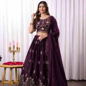Georgette Embroidered Lehenga Choli Set