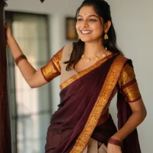 Kanchi Cotton Zari Woven Lehenga Set