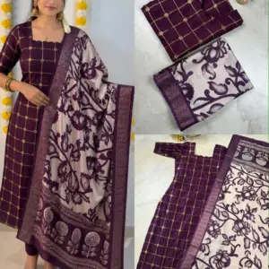 Kurti with Kalamkari Dupatta