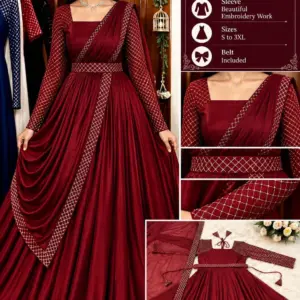 Rangoli Embroidery Anarkali Suit