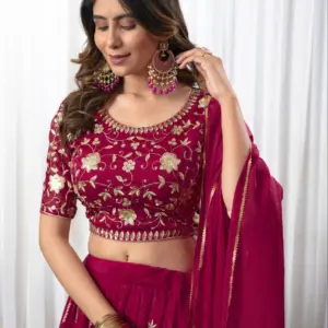 Georgette Embroidered Lehenga Choli Set