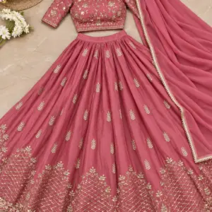 Georgette Embroidered Lehenga Choli Set