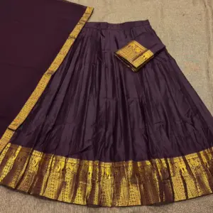 Kanchi Cotton Zari Woven Lehenga Set