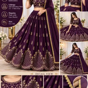 Georgette Embroidered Lehenga Choli Set