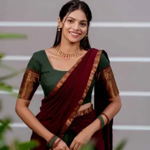 Kanchi Cotton Zari Woven Lehenga Set