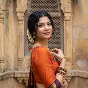Kanchi Cotton Zari Woven Lehenga Set