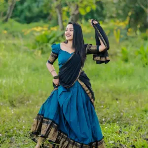 Kanchi Cotton Zari Woven Lehenga Set